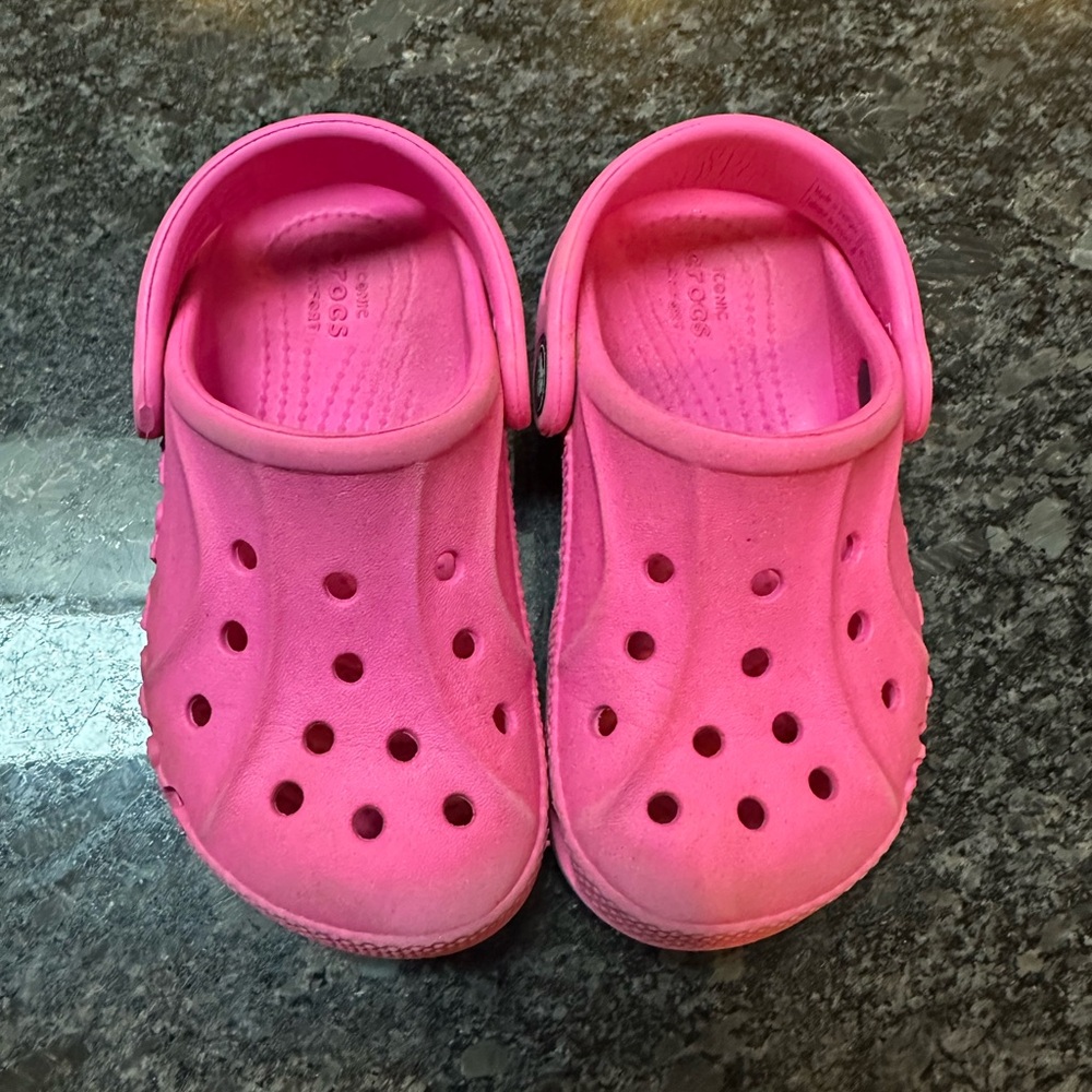 Crocs Kids Pink Clogs 8C